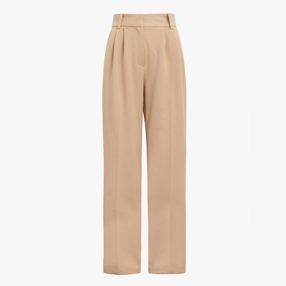 Favorite Daughter Beige Pleated Trousers
